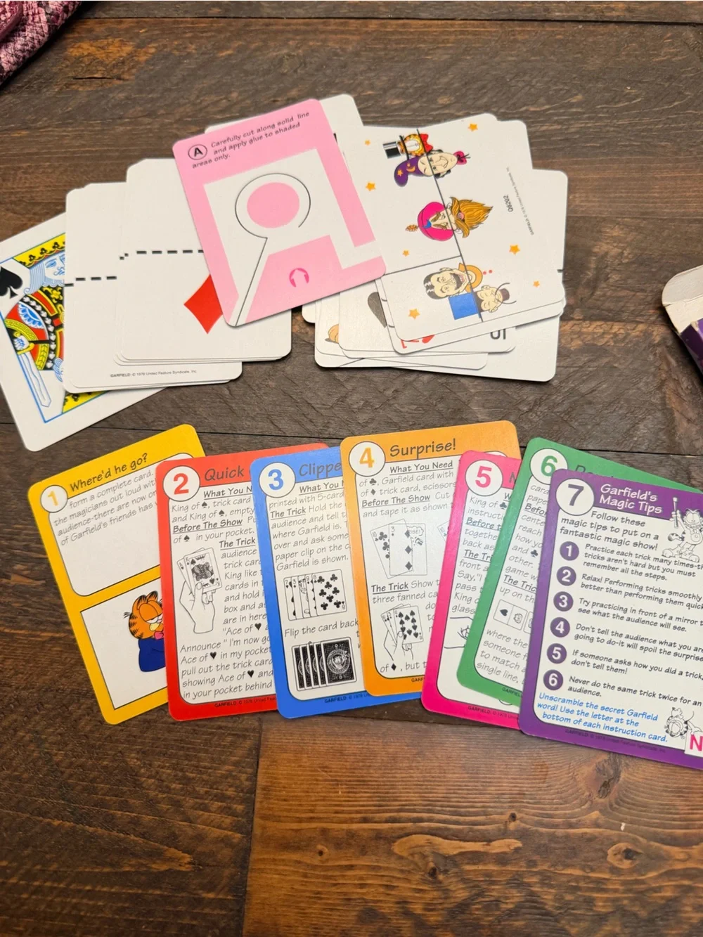 Garfield Magic Cards Great Garfinii Board Game, GUC, 1978 Party, Family, Vintage